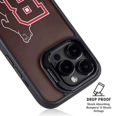 Brown University Bears Logo iPhone 15 Pro Max Kickstand Case